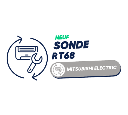 Sonde RT68 (OUTDOOR H/E TEMP.THERMIST) - pour SUZKA35VA2TH / SUZ-KA25VA2.TH / MUZ-EF42VE-E2/E5/ MUZ-HJ50VA-E1 -MUZ-EF35VE-E3- MITSUBISHI ELECTRIC