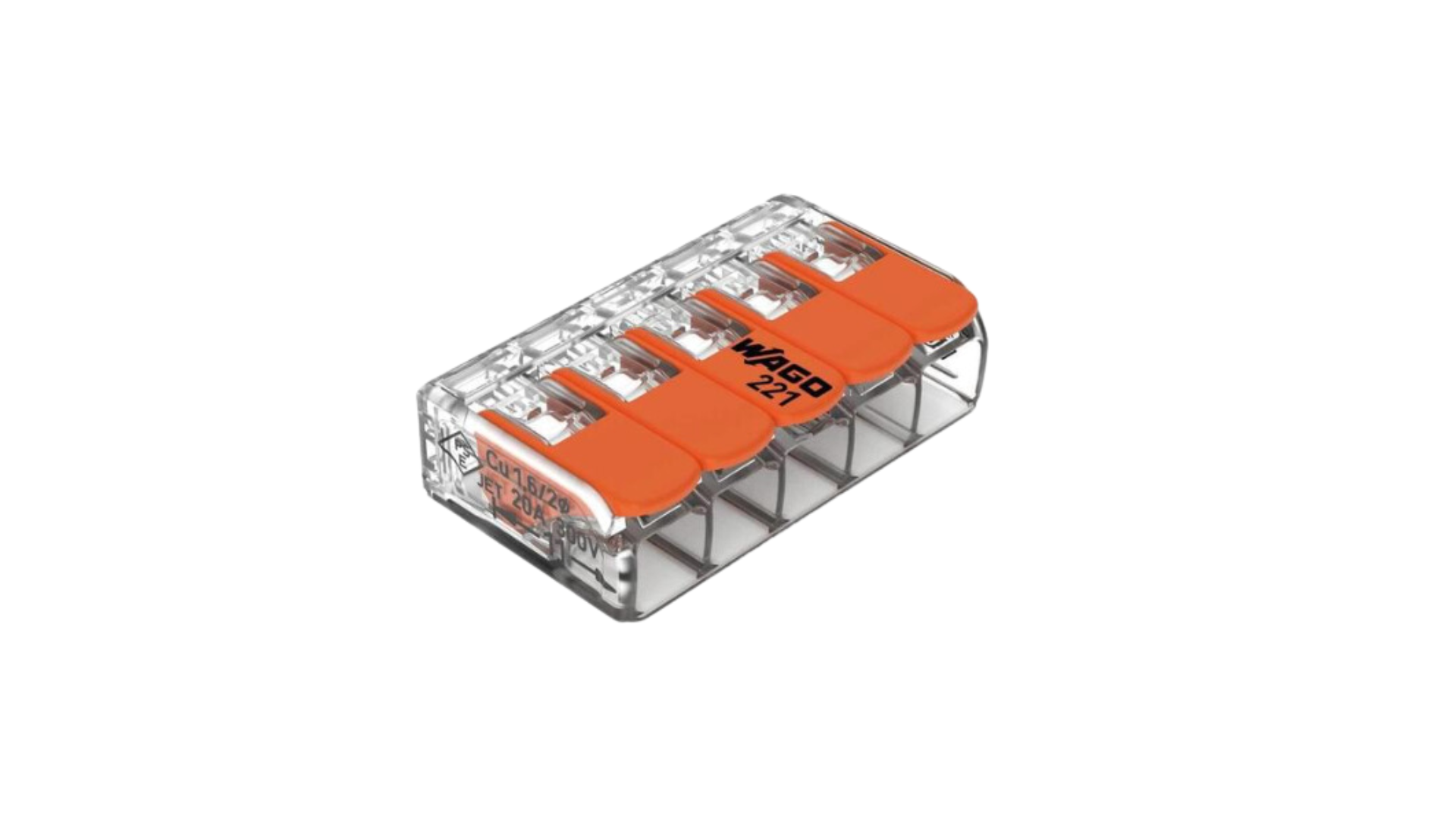 Borne de raccordement compact 5 conducteurs (25p) - WAGO