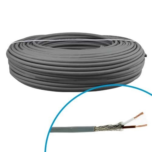 Cable blindé 2x1,5 couronne de 100m