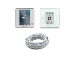 Pack Thermostats BluEZero (1) Think Radio Blancs (5) + Câble bus - AIRZONE