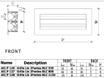 Kit grille linéaire à 2 fentes 535 mm + Plenum de soufflage linéaire ABS 535 mm piquage 160mm
