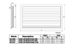 Kit grille linéaire multi-fentes 1135x80 mm + Plenum de soufflage linéaire ABS 1135 mm piquage 250mm