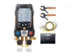 KIT - Smart Vide Testo 557s avec flexibles - Manifold électronique intelligent avec sondes de vide et température à pince sans filet jeu de 4 flexibles - TESTO