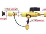 Démonte Schrader sous pression avec vanne de récupération - 1/4' et 5/16'' TF-VCR1 - VALUE