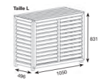 Cache climatisation composite Taille L blanc