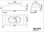 Plénum de soufflage ABS 400x150 - 1 piquage  Ø200mm