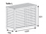 Cache climatisation composite Taille L teck