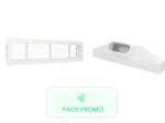 Kit Grille linéaire multi-fentes 535x80 mm - Plenum de soufflage linéaire ABS 535 mm piquage 160mm