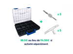 Pack Malin - Mallette de rangement 12 compartiments modulable + 3 siphons et 5 T de dérivation de condensat - SORTIMO