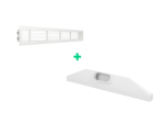 Kit grille linéaire multi-fentes 1135x80 mm + Plenum de soufflage linéaire ABS 1135 mm piquage 250mm