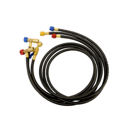 VZE-SERIES Jeu de 3 flexibles 1m50 avec vanne zéro émission (VZE) (R32/R410A) - LINSTRUMENT