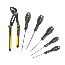 Pince multiprise à verrouillage 250mm + Tournevis éléctricien et Phillips (6pcs) - STANLEY / FATMAX