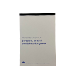 Carnet fiche d'intervention - Bordereau de suivi de déchets dangereux - cerfa n°15497*04