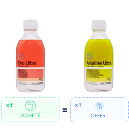 1 EVO ULTRA acheté = 1 ALKALINE ULTRA offert ! Nettoyant puissant pour évaporateur  (Flacon 250ml) - LINSTRUMENT