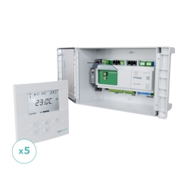 Kit de régulation à 5 zones thermostats blanc  pour appareil LG - BAILLINDUSTRIE